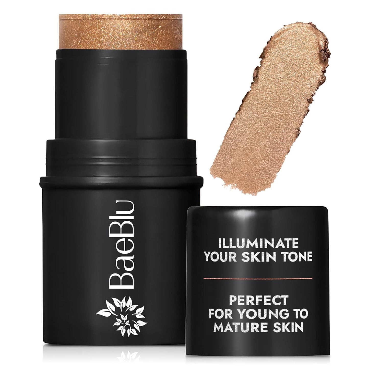 Organic Blush Tube, Brandy - 100% Natural Vegan Cream Blush Sticks, Multi-Use Bronzer, & Highlighter for Lips, Cheeks & Eyes, Buildable Shimmer, Gluten-Free, Paraben-Free, Made in USA