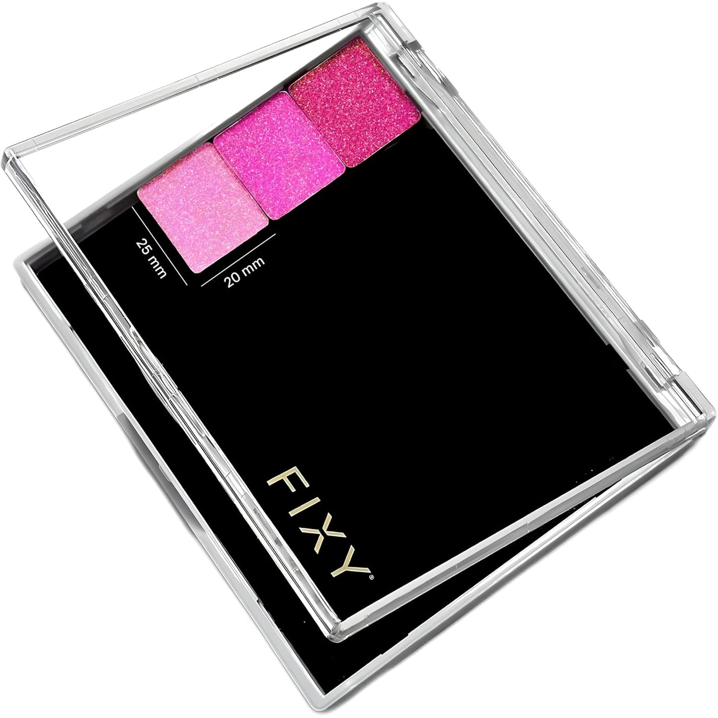 FIXY Extra Small Magnetic Makeup Palette | 4.8"x4.0" Clear-Top Organizer – Depot, Organize & Declutter Eyeshadow, Blush & More – Travel-Friendly, Customizable & Portable