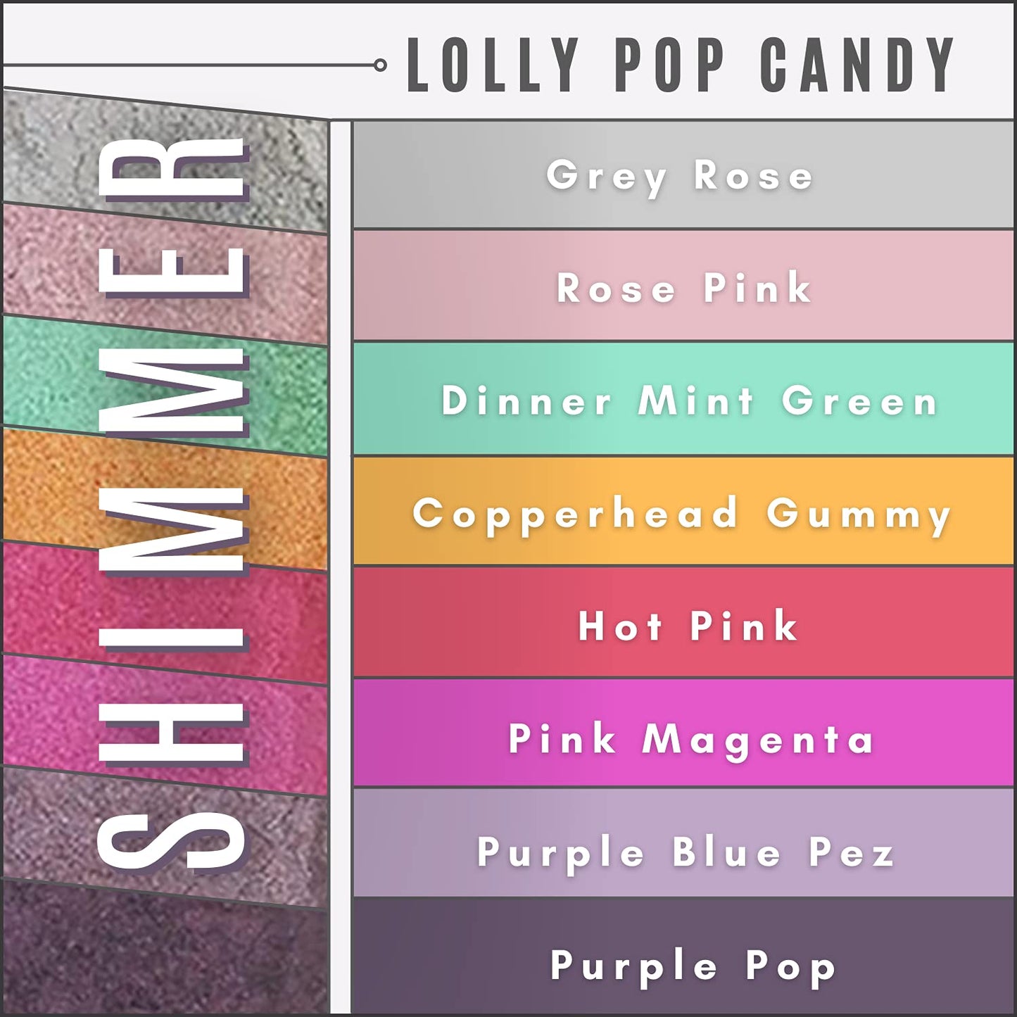 Loose Mineral Eyeshadow and Contouring Palette - Lolly Pop Candy 8 Shade Set