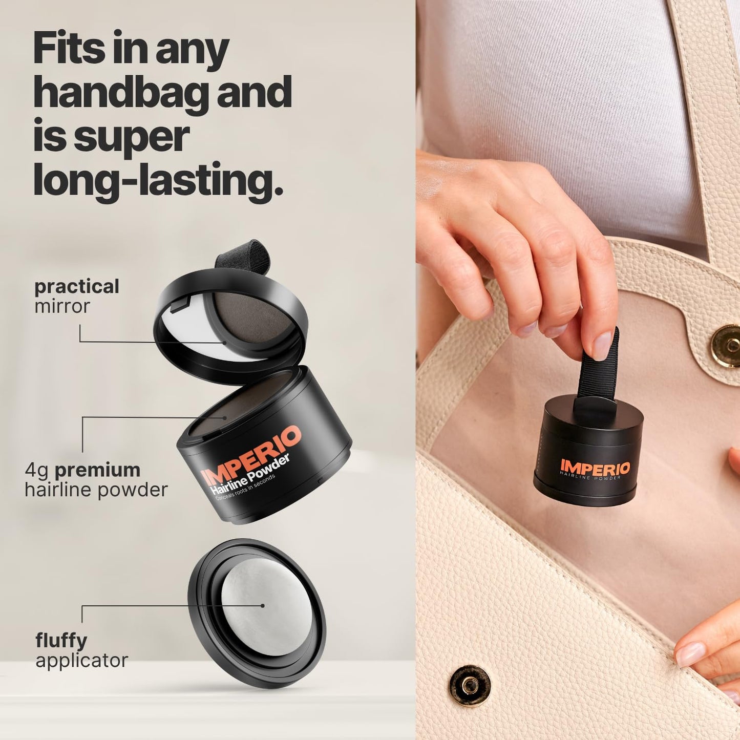 IMPERIO Root Touch Up Hair Powder for Concealing Hair Loss instantly - Hairline Powder for Women & Men - Water resistant Root Cover Up for Thinning Hair in Premium Hairdressing Quality (Light Blonde)