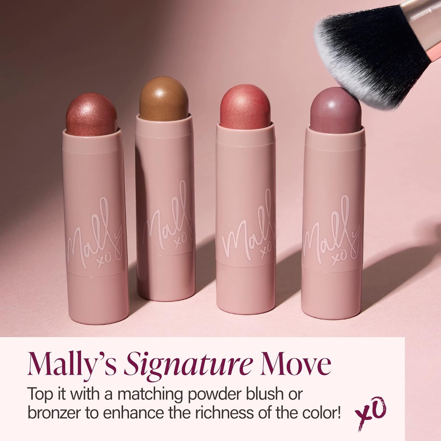 Mally Beauty Shimmer, Shape & Glow Plus Face Defining Stick, Just-Pinched Pink
