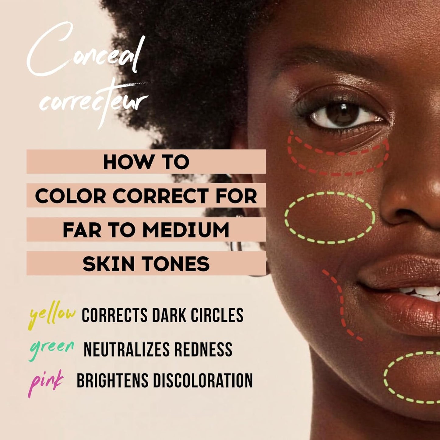 Color Liquid Conceal Contour Foundation, Waterproof 8 Colors Cream Lightweight Liquid Concealer Contour Makeup for Concealing Blemishes, Brighten Dark Circles, Improves Uneven Skin Tone, 08