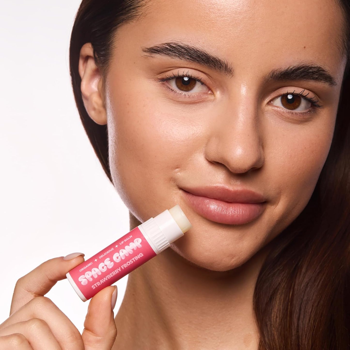 Space Camp Wellness Jumbo Lip Balm - Strawberry Frosting Organic Flavored Balm (2 Pack)