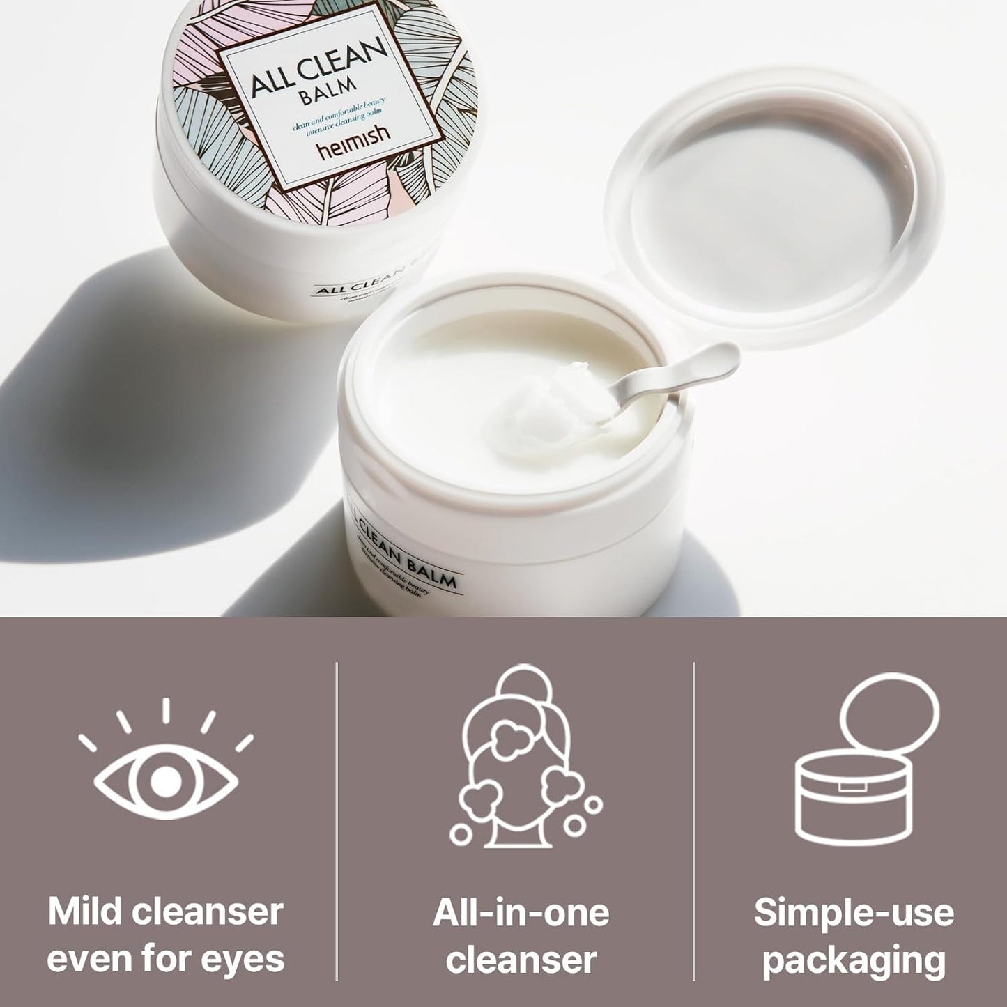 HEIMISH All Clean Balm 4.0fl.oz/120ml - Cleansing Balm, Waterproof Makeup Remover, Face Cleanser, Oil Based Cleanser, Korean Skincare with Natural Aroma Oil, Vegan, For All Skin Types
