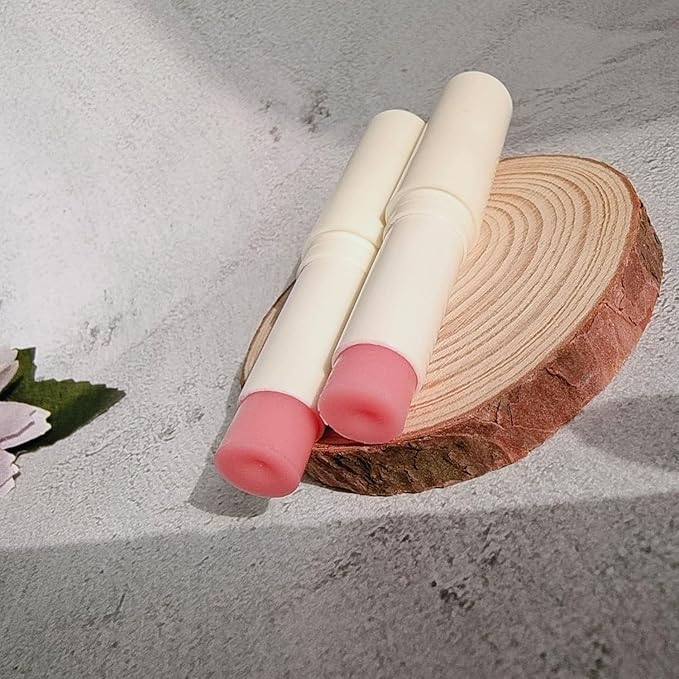 2PC Lip Balm Fade Dark Pigment Whitening Moisturizing Lip Hyaluronic Acid Exfoliating Dead Skin Lightening Lip Care (Pink)