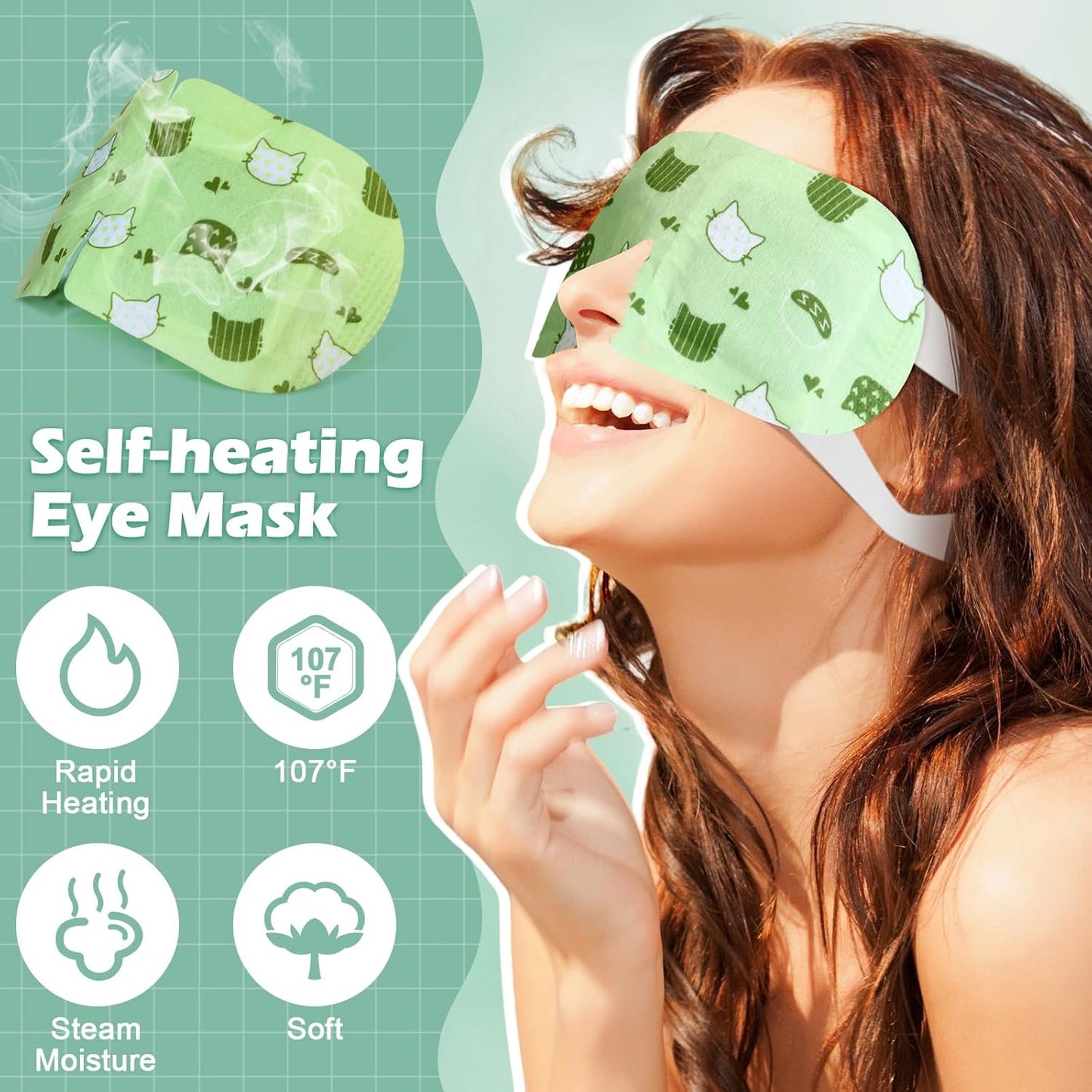 96 Packs Steam Eye Mask Disposable Self Heating Eye Mask for Dry Eyes Spa Warm Sleep Eye Mask for Home Office Travel Eyestrain Relieve (Unscented, Lavender, Chamomile)