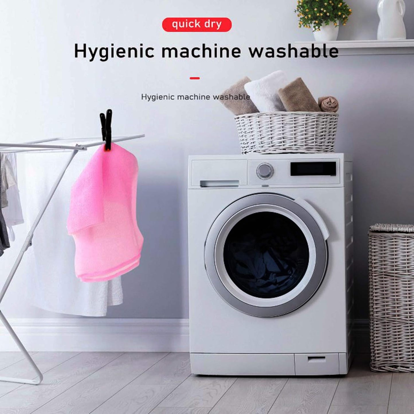 Exfoliating Towel for Body, Back, & Legs (3-Pack) | ARCH&M Korean Bath Scrub & Japanese Washcloth for Ingrown Hairs & Smooth Skin (Purple x 3)