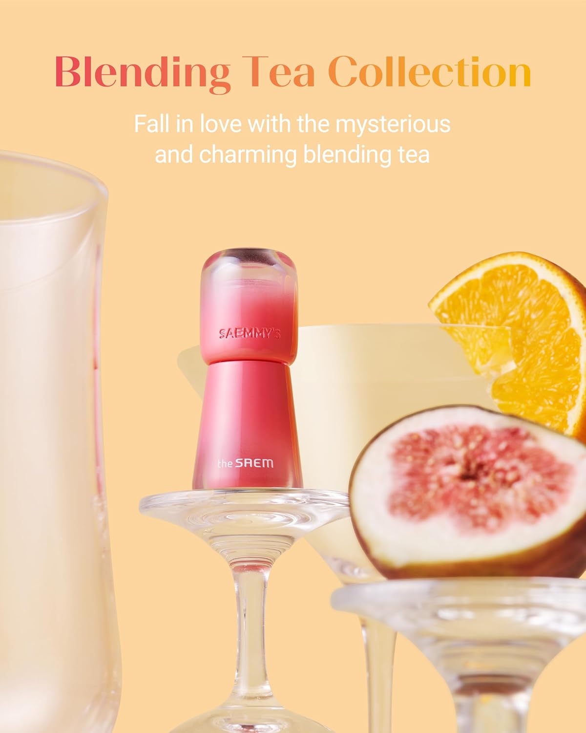 THESAEM Saemmy's Ade Shot Tint - Korean Lip Tint, Water Gel Lip Stain with Plump Glowy Moisturizing Finish, Buildable Radiant Gloss, Long-Lasting Comfort, 0.1 fl.oz. (07 Orange Ceylon)