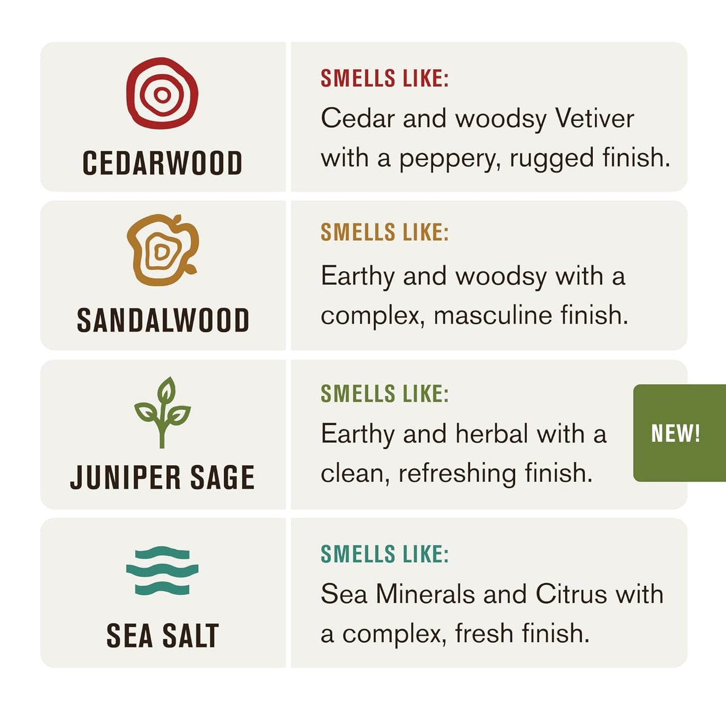 Every Man Jack Body Wash Variety Box - Includes Four Body Washes with Clean Ingredients & Incredible Scents - Round Out His Routine with Sandalwood, Cedarwood, Juniper Sage, & Sea Salt Body Washes