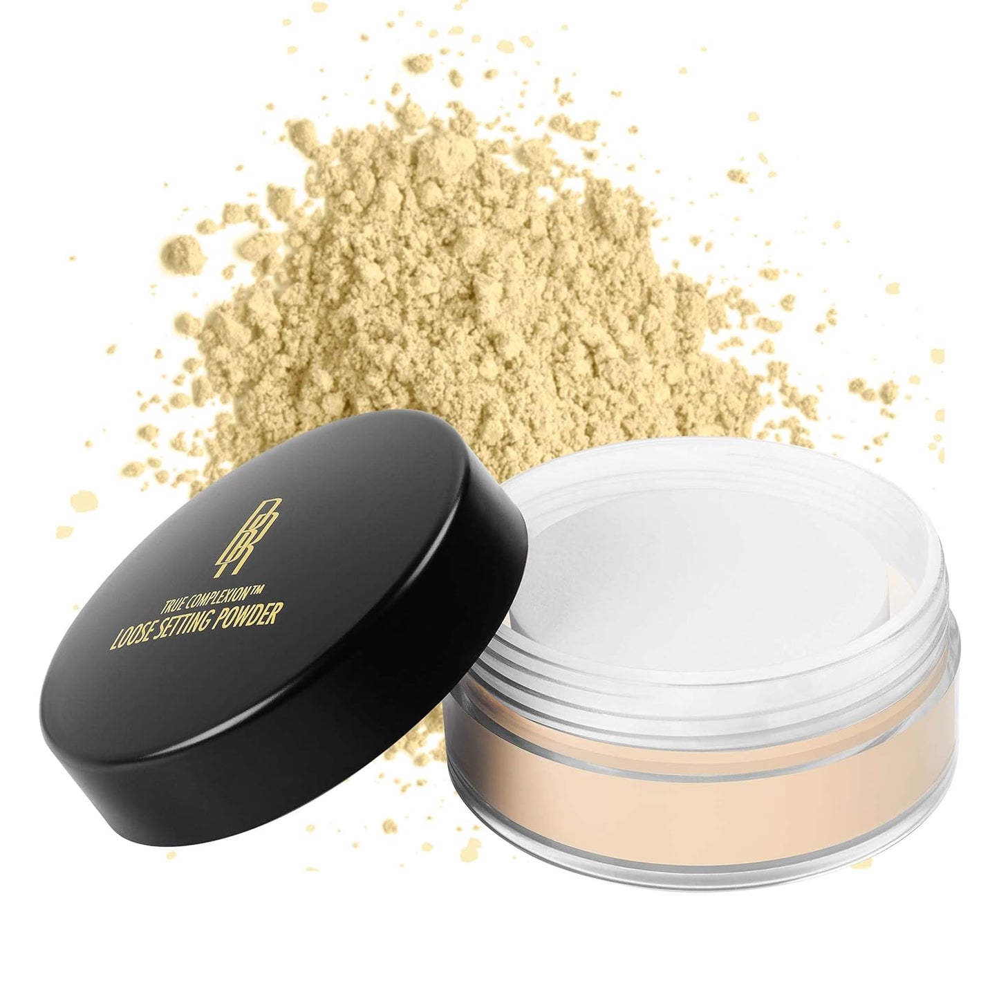 Black Radiance True Complexion Loose Setting Powder Banana 0.64 Ounce and Contour Palette Medium to Dark 0.38 Ounce