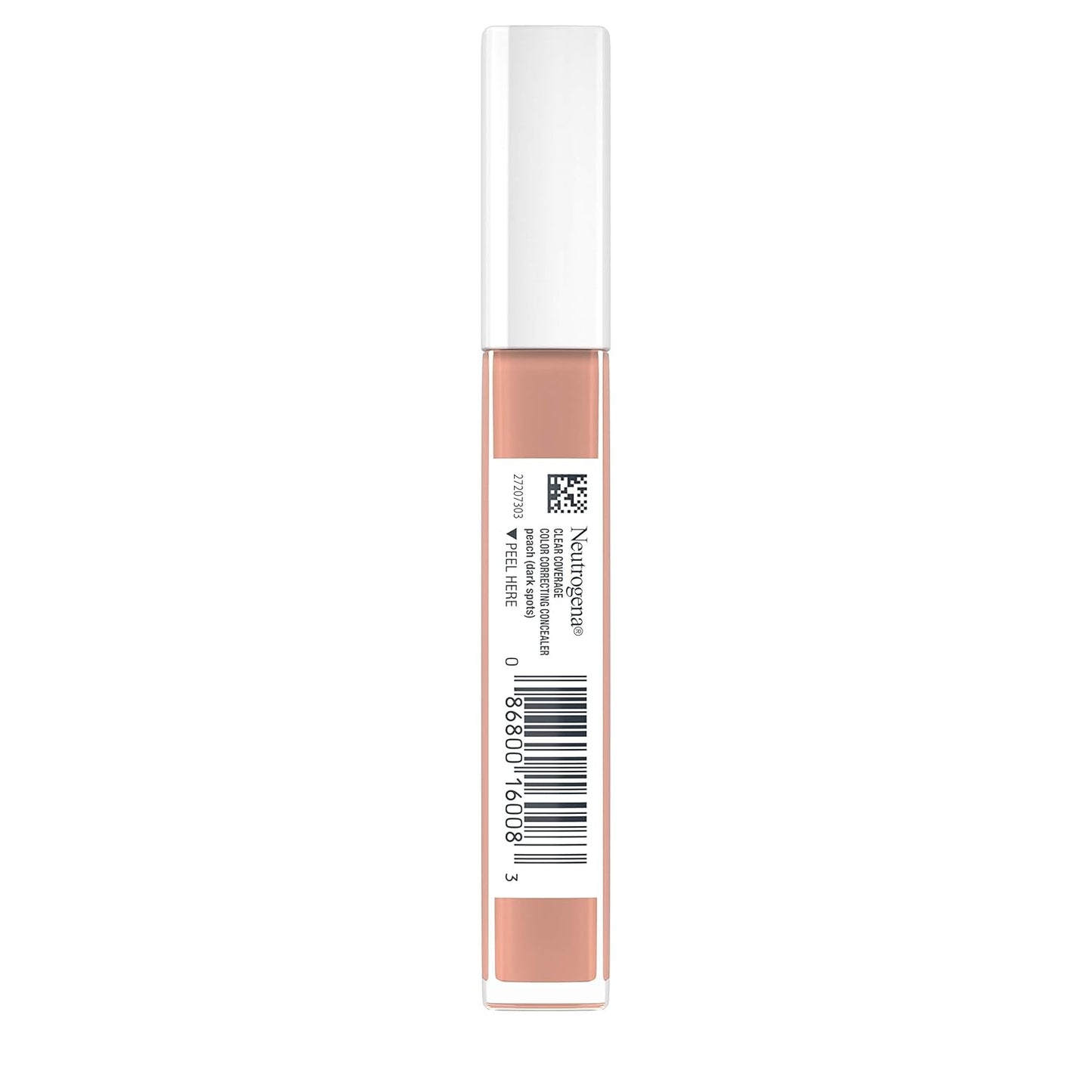 Neutrogena Clear Coverage Color Correcting Concealer Makeup, Lightweight Concealer with Niacinamide for Dark Spots, Oil-, Fragrance-, Paraben- & Phthalate-Free, Peach, 0.24 fl. oz