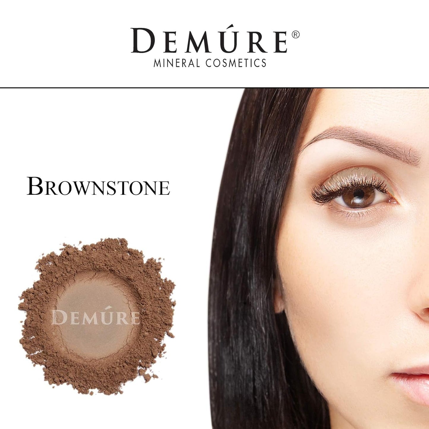 Demure Mineral Make Up (Brownstone) Eye Shadow, Matte Eyeshadow, Loose Powder, Eye Makeup, Professional Makeup
