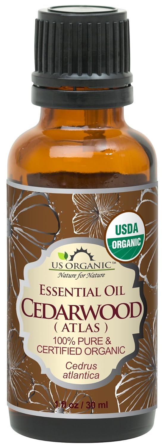 US Organic 100% Pure Cedarwood Essential Oil (Atlas) - USDA Certified Organic, Steam Distilled (More Size Variations Available) (30 ml / 1 fl oz)