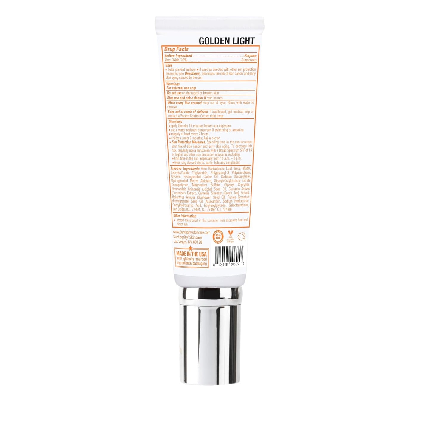 Suntegrity Tinted 5 in 1 Mineral Sunscreen for Face (SPF 30-2 oz) - Golden Light | BB Cream Moisturizer with Physical UVA/UVB Broad Spectrum Protection | Safe for Sensitive Skin