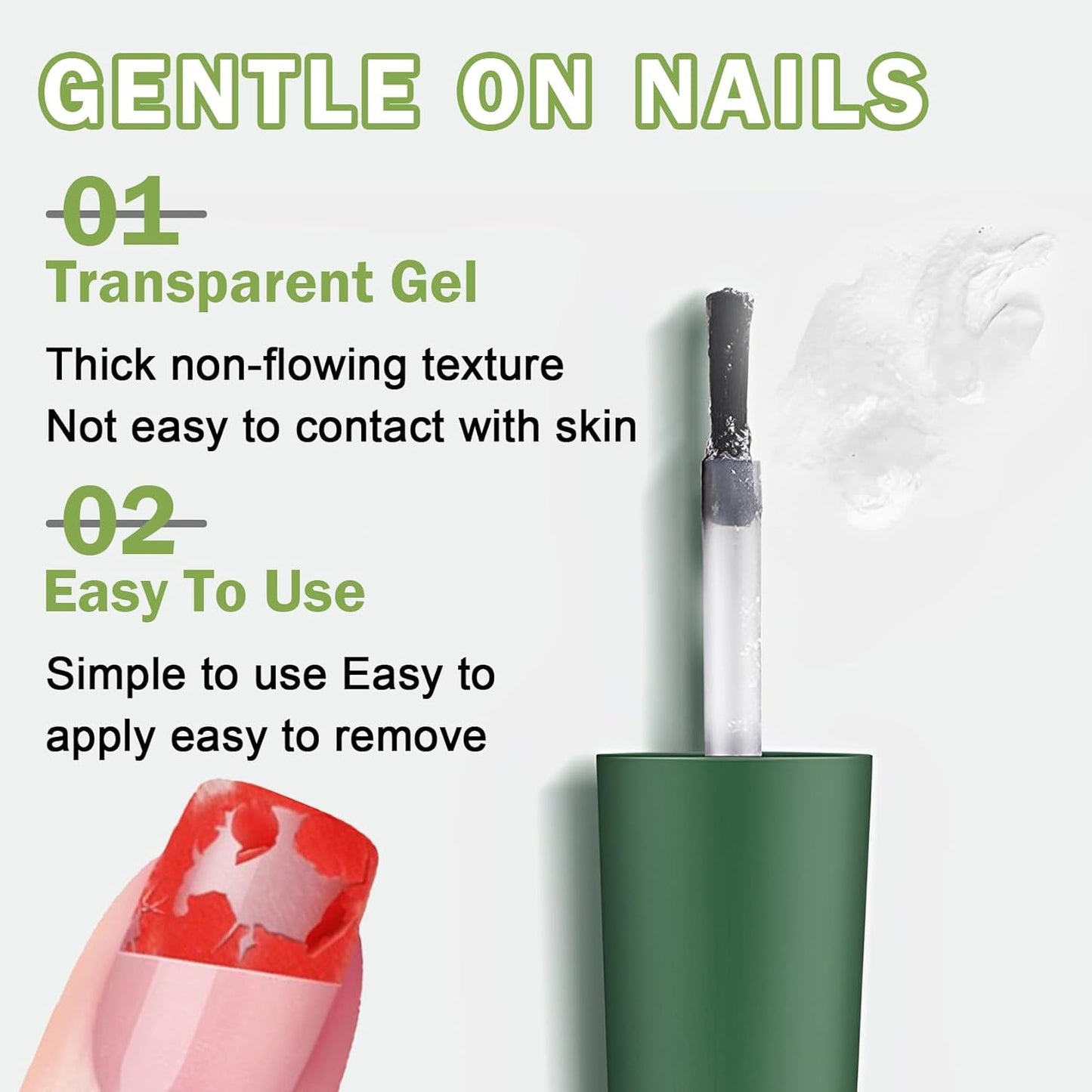 Magic Remover Gel Polish,3PCS Gel Nail Remover,Professional Gel Remover for Nails,Quickly and Easily Removedor de Esmalte Gel (15ML)