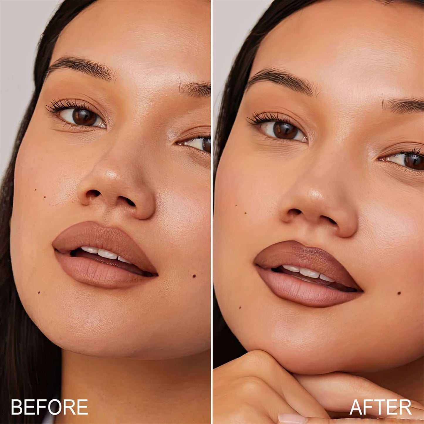 OETUIOW Lip Stain Peel Off, Lip Liner Moisturizing Long-Lasting & Waterproof, Transfer Proof & Plumping, Non-Stick Cup, 2PCS Mauve