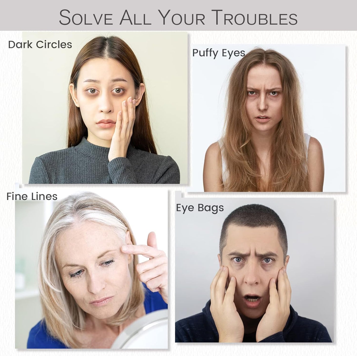 Under Eye Patches for Dark Circles and Puffiness - Under Eye Masks Anti-Aging Collagen Hyaluronic Acid, Reduce Dark Circles & Wrinkles Skincare Beauty Products for Self Care (30 Pairs)