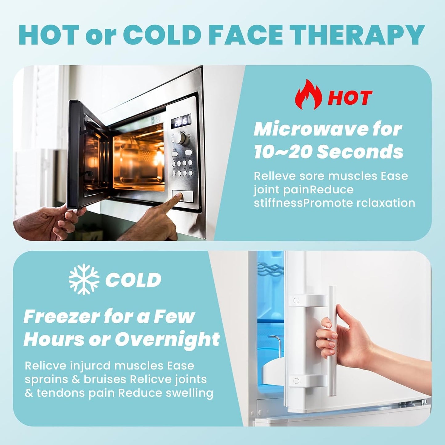 Cold Face Eye Mask Ice Pack Reduce Face Puff,Dark Circles,Gel Hot Cold Compress,Face SPA for Woman Sleep