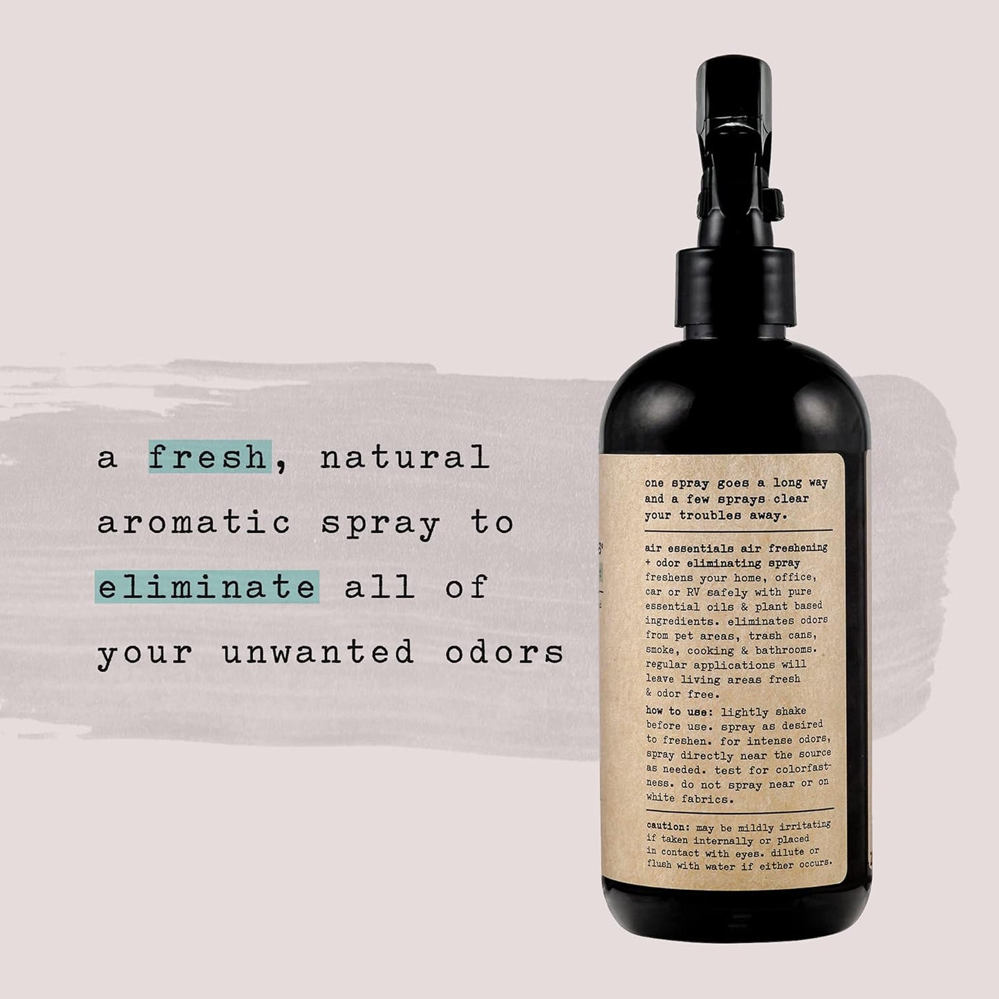 Air Essentials Air Freshener & Odor Eliminator Spray - 12 oz, Pack of 2 - Made with Pure Essential Oils - Eucalyptus Mint Scent