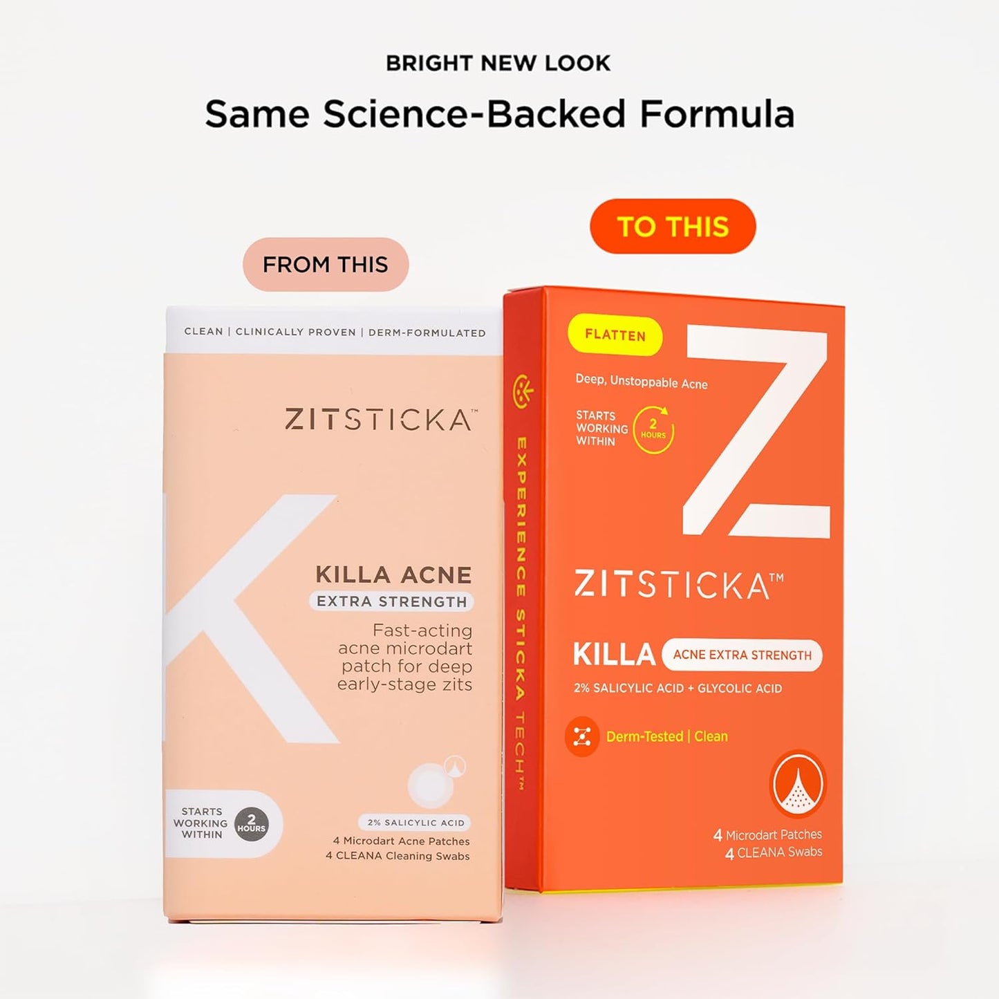 ZitSticka Extra Strength Killa Acne Patches for Face - World's Most Potent Pimple Patch with Fast-Acting Microdarts - Starts Working within 2 Hours for Deep, Early-Stage Zits & Blemish - 4 Count
