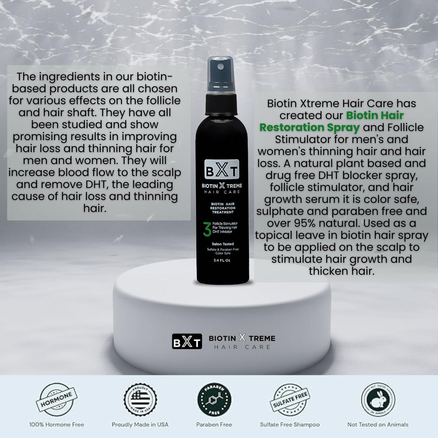 BXT Biotin Xtreme Biotin Hair Restoration Spray