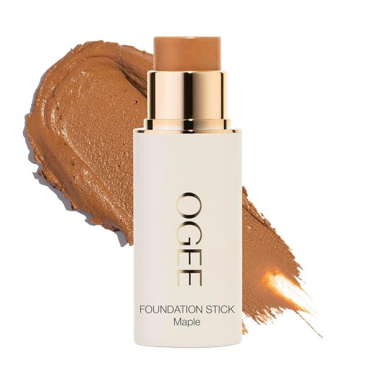 Ogee Sculpted Complexion Foundation Stick (Maple 9.0W - Medium Deep, Golden Bronze Undertones) Full Coverage Foundation Makeup - Instantly Balance & Even Complexion - 70% Organic Ingredients