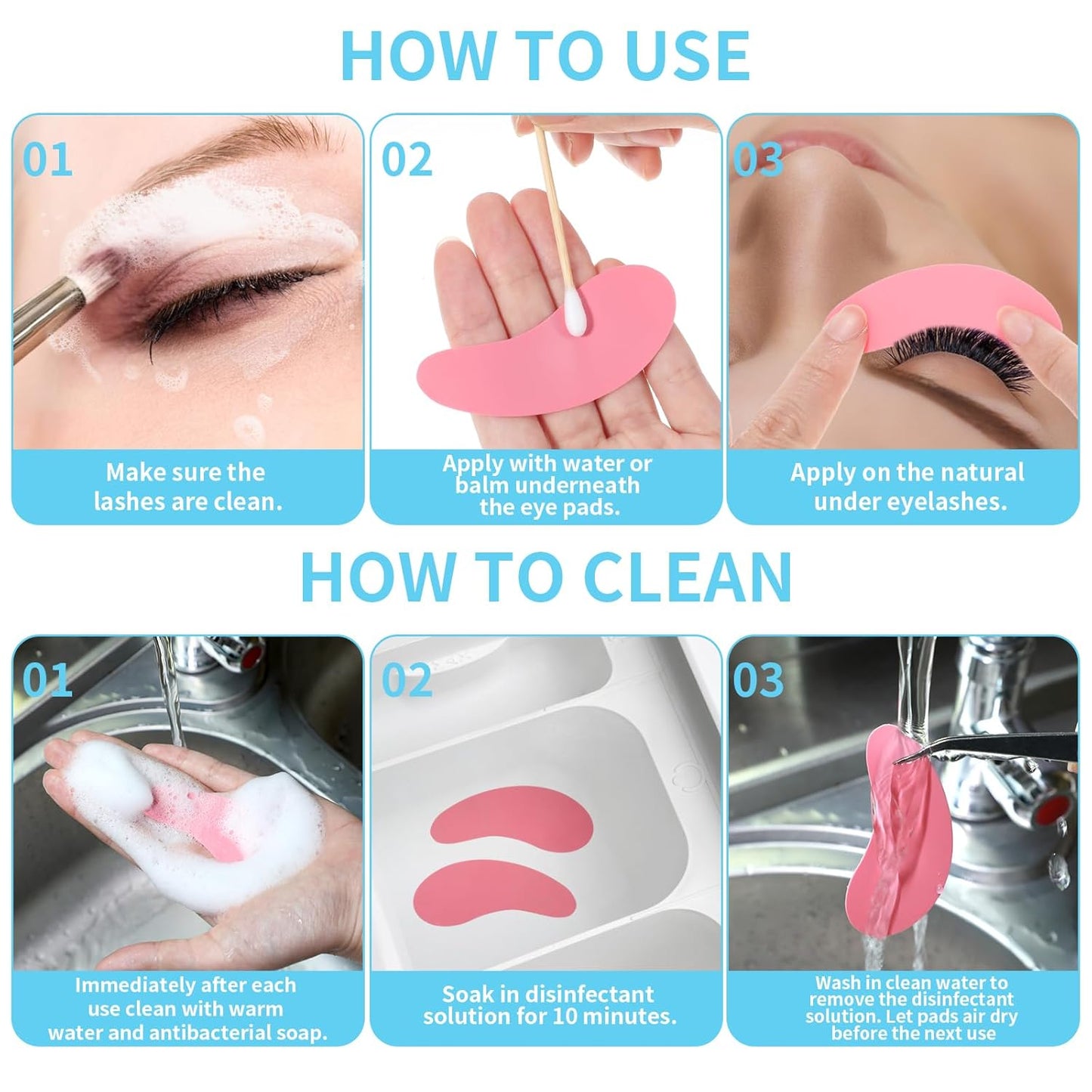 5Pairs Reusable Under Eye Patches,Reusable Eye Gel Pads,Under Eye Patches Reusable with Skincare Effects for Eyes, Reduces Wrinkles and Fine Lines