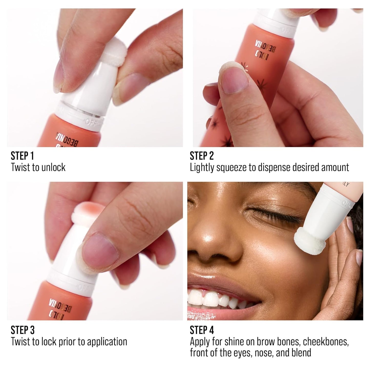 Kiss New York Professional Pearl Liquid Highlighter Beauty Wand, Radiant Glow for Cheek Eye & Lip, Non-Greasy Hydration Lightweight with Sponge-Tip Applicator (Merry Marigold)