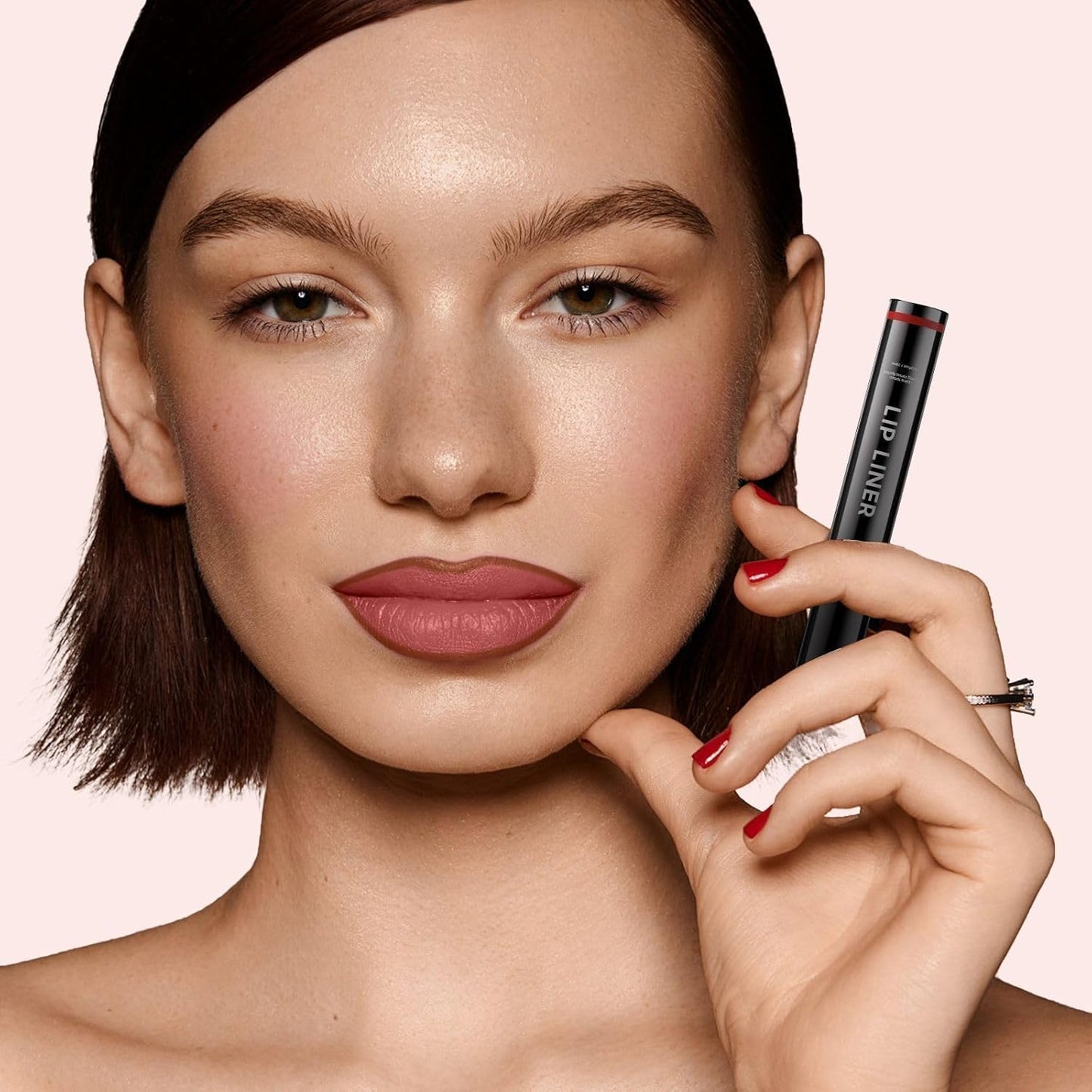 Lip Stain Peel Off - Lip Liner Waterproof, Lip Liner Stain Transfer Proof & Plumping, Moisturizing Non-Stick Cup Matte Finish Stay On All Day, Nude Color