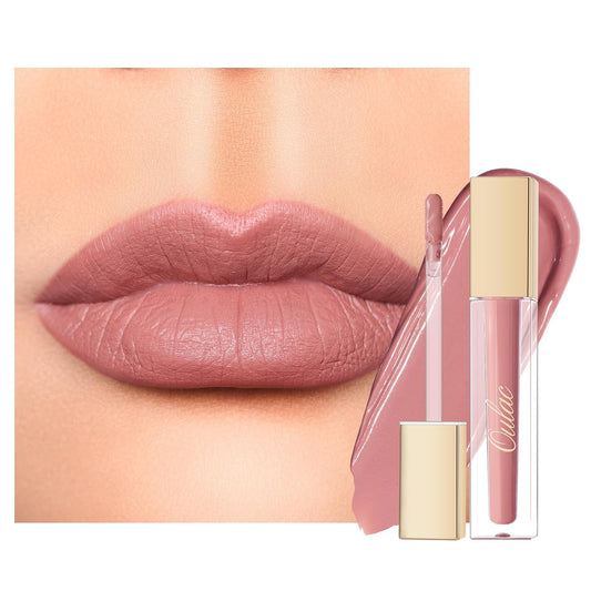 Oulac Matte Pink Lipstick for Women, Long Lasting Liquid Lip Stick High Impact Lip Gloss Full Coverage Lip Makeup with Vitamin E Waterproof Formula,Vegan M32