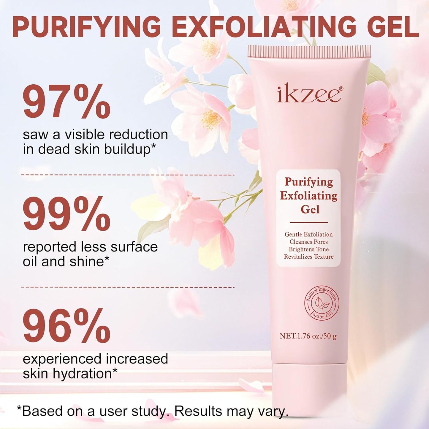 Purifying Exfoliating Gel, Natural Exfoliating Purifying Cream, Facial Exfoliator Cleanser, Gentle Face Wash-Cleansing Moisturizing Peeling Gel, For All Skin Types (1.76 Fl Oz (Pack of 1))