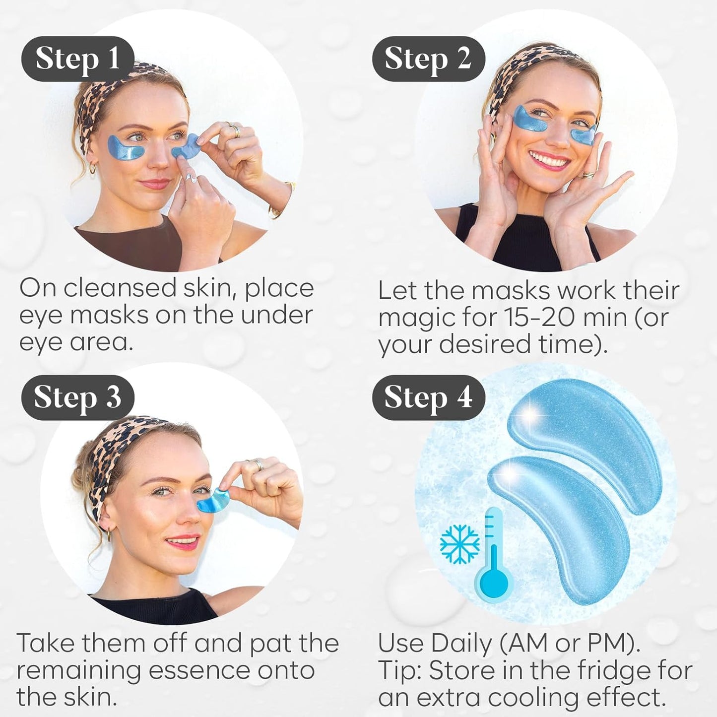 Variety Under Eye Patches (30 Pairs) | Eye Mask with Niacinamide & Hyaluronic Acid | Under Eye Patches for Dark Circles & Puffiness | Eye Masks for Eye Care