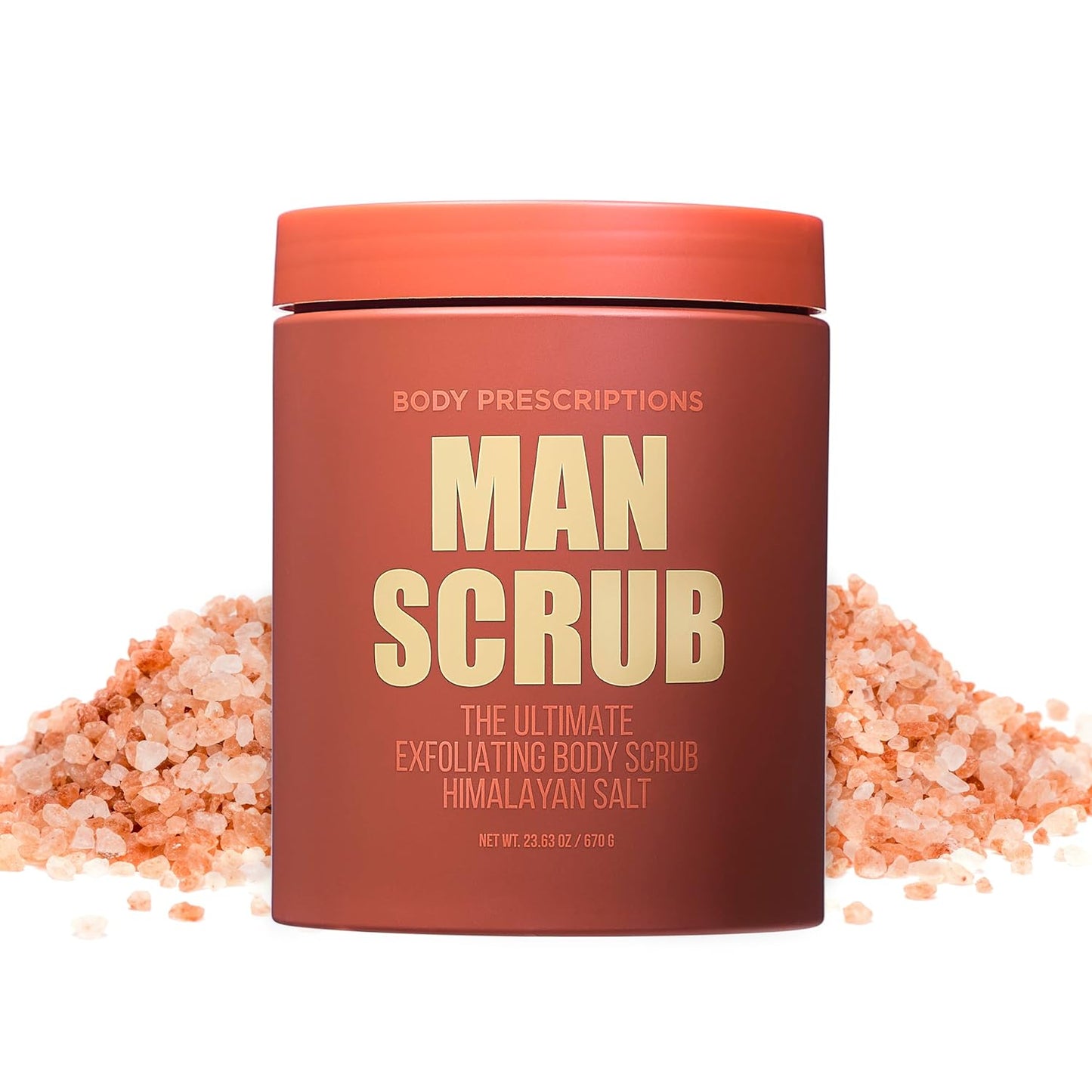 Body Prescriptions Men’s Exfoliating Body Scrub – Ultimate Skin Cleansing Wash in Jar with Twist-Top Lid, For All Skin Types, 21 Ounce (Pack of 2), Himalayan Salt
