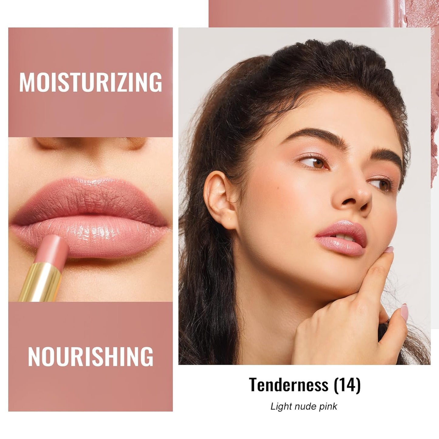 Oulac Moisturizing Shine Lipstick For Women Christmas Set 3PCS, 2 in 1 Tinted Lip Balm for Winter, Hydrated Juicy and Glossy Lip Color for Dry, Cracked and Chapped Lips, Vegan 05+13+14