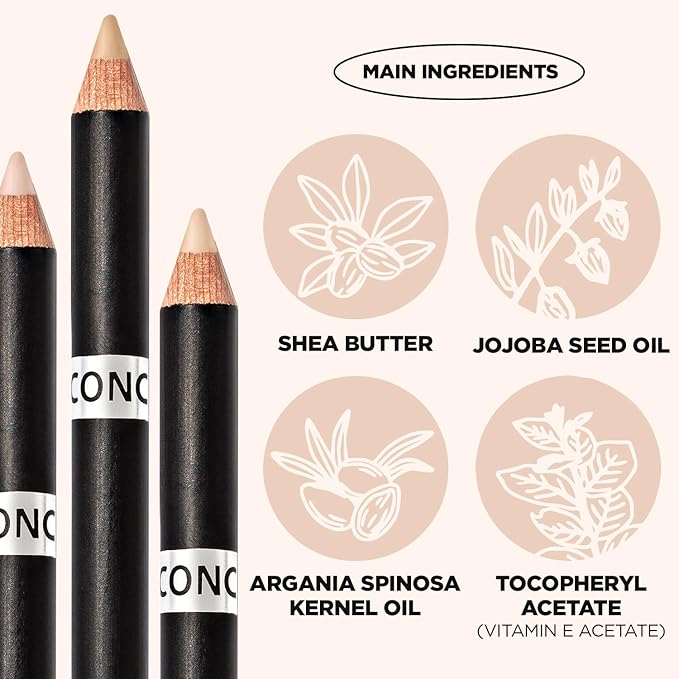 THESAEM Cover Perfection Concealer Pencil – Non Comedogenic spot Eraser - Conceal Blemish,Aging Spot,Acne&Freckle – Multi-Use Under Eye Concealer for Dark Circle,1.4g (1.0 Clear Beige)