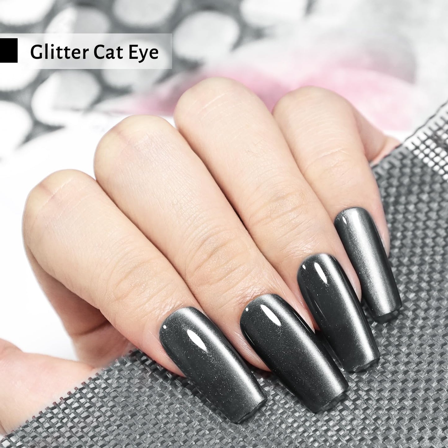 JODSONE Cat Eye Gel Nail Polish 16.5ml Single Colors for Holographic Glitter Cat Eye Reflective Translucent Need U V Curing Gel with Magnet Gift