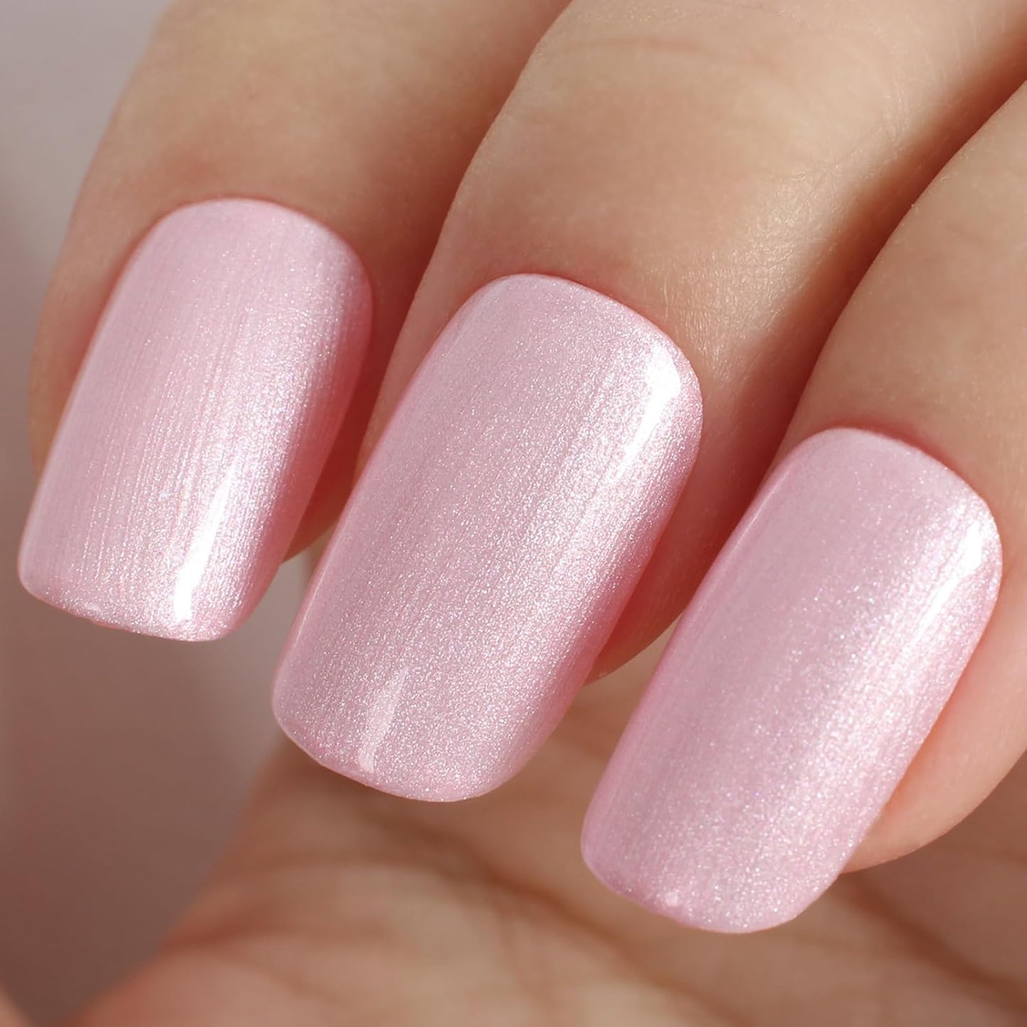 Light Pink Pearl Gel Nail Polish - 0.51 fl oz Pearl Peach Pink Shimmer Gel Polish for Manicure Salon or DIY Nail Art At Home - GP0028