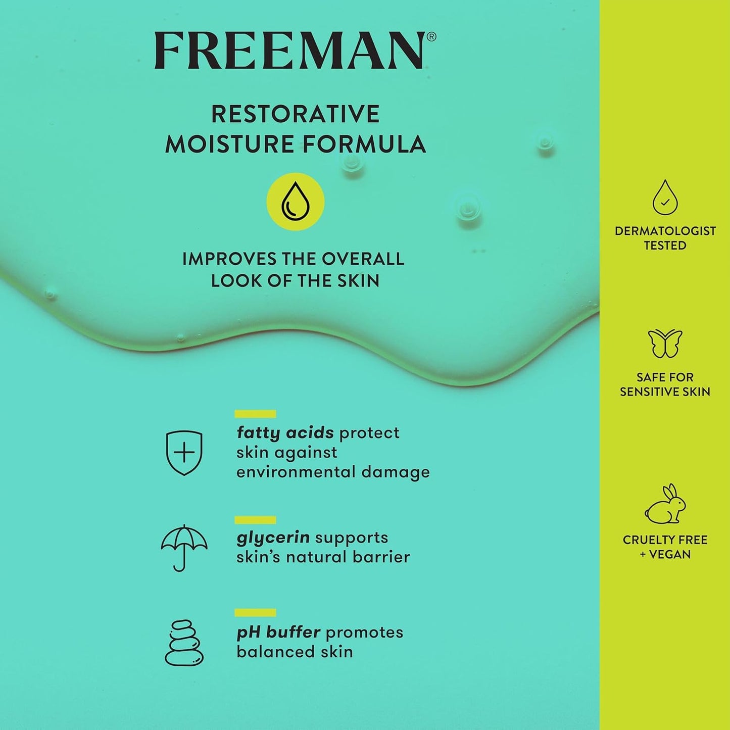 Freeman Restorative Moisturizing & Repairing Rich Cream + Overnight Leave-On Treatment, For Dull & Tired Skin, Infused With Magnesium & Hyaluronic Acid To Hydrate, 1.7 fl.oz./ 50 mL Jar (Pack of 2)