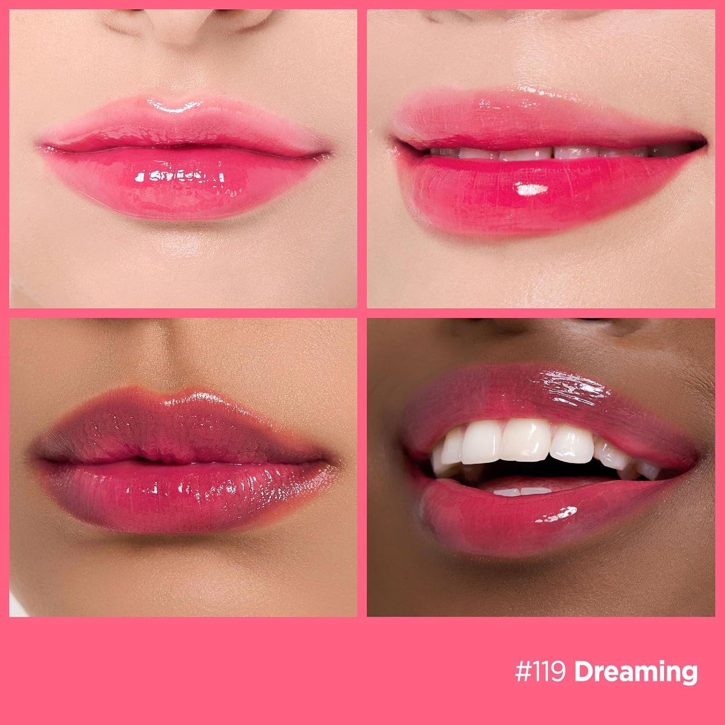 Laka Fruity Glam Lip Tint Mini, Glowing Lip Stain with Wide Color Spectrum, Hydrating & Lightweight Texture, Long-Lasting Bold Stain, Non-Sticky, Vegan, K-Beauty (#119 Dreaming)