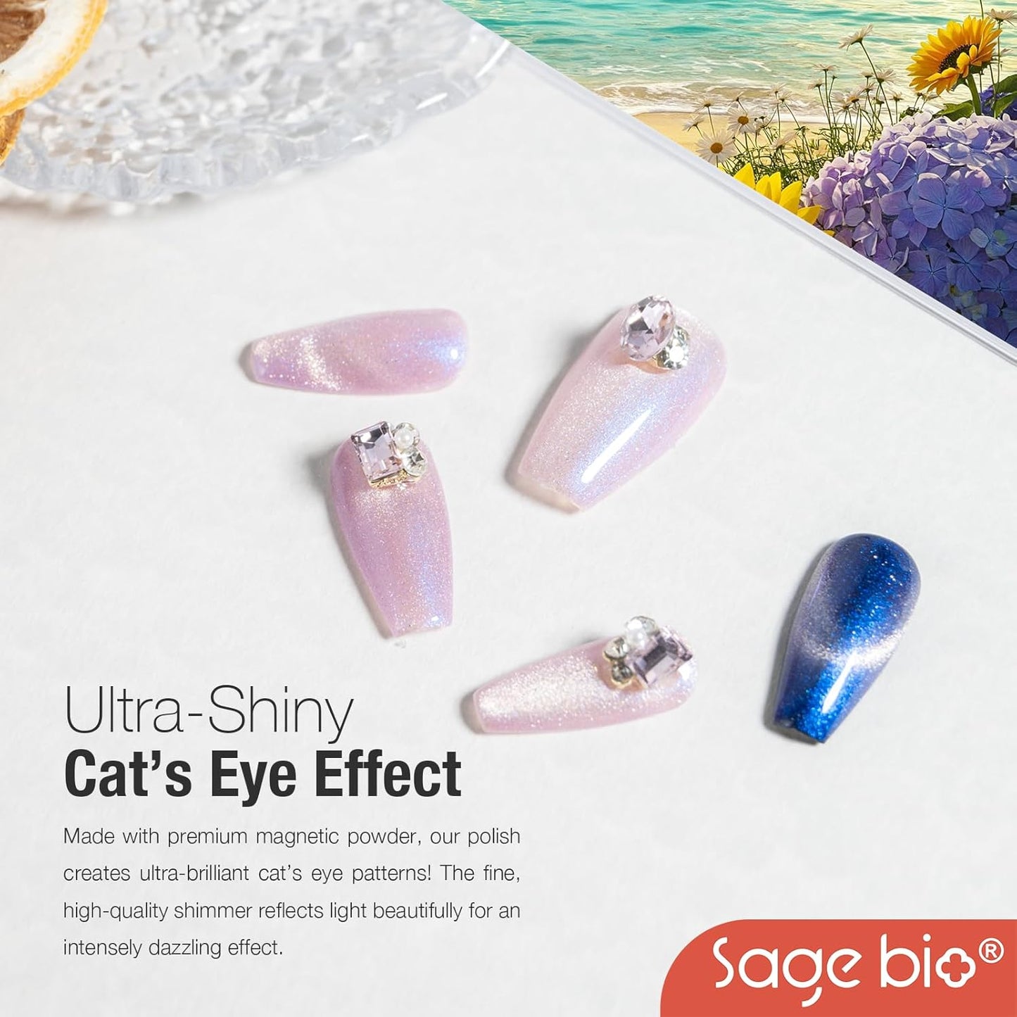 Cat Eye Gel Nail Polish, 15ml Magnetic Gel, High-Gloss Finish, Long-Lasting, DIY Manicure Kit with Magnet Stick, Stunning 3D Magnetic Effect, 01