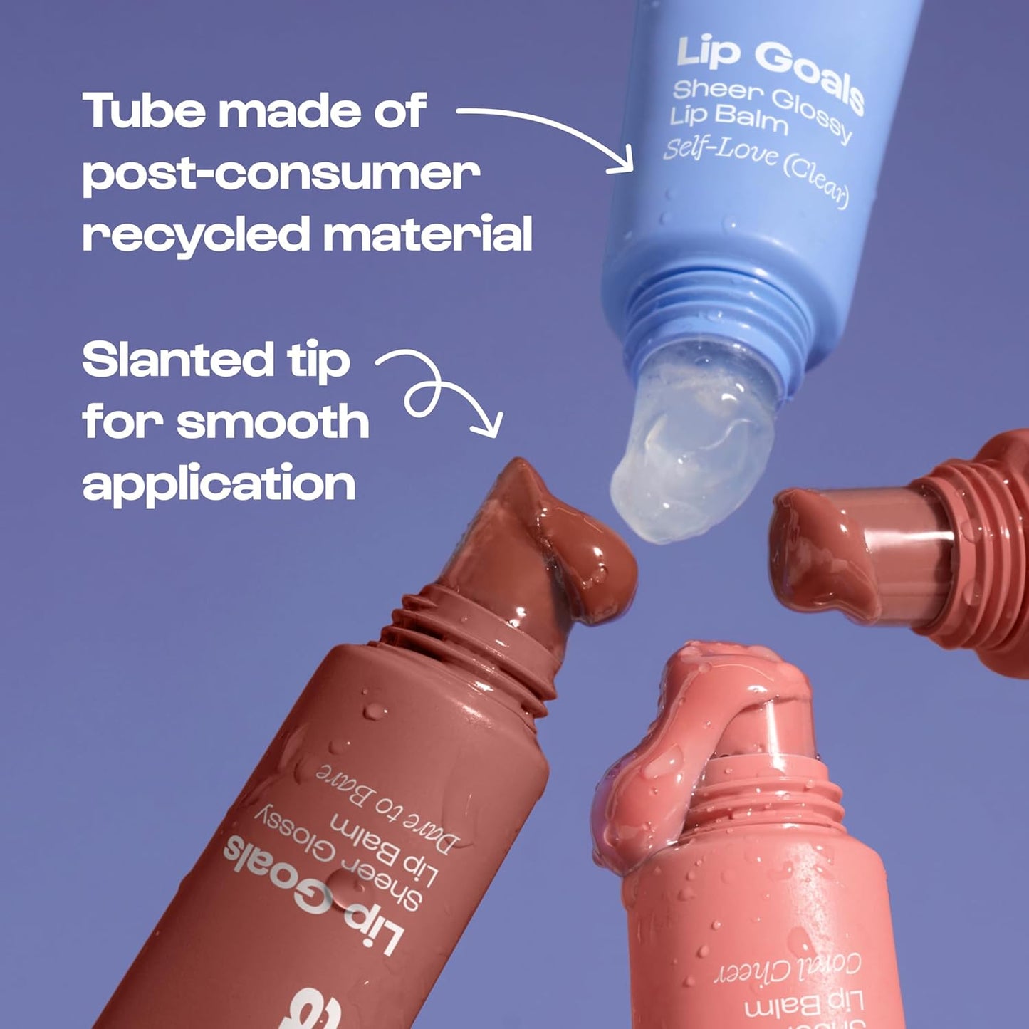 Alleyoop Lip Goals Glossy Lip Balm – Hydrating Tinted Lip-Moisturizer for Women - Vegan LipBalm for Cracked Lips, Moisturizing LipGloss Balm - Lips Treatment & Hydration Care, (Sheer Coral Pink)