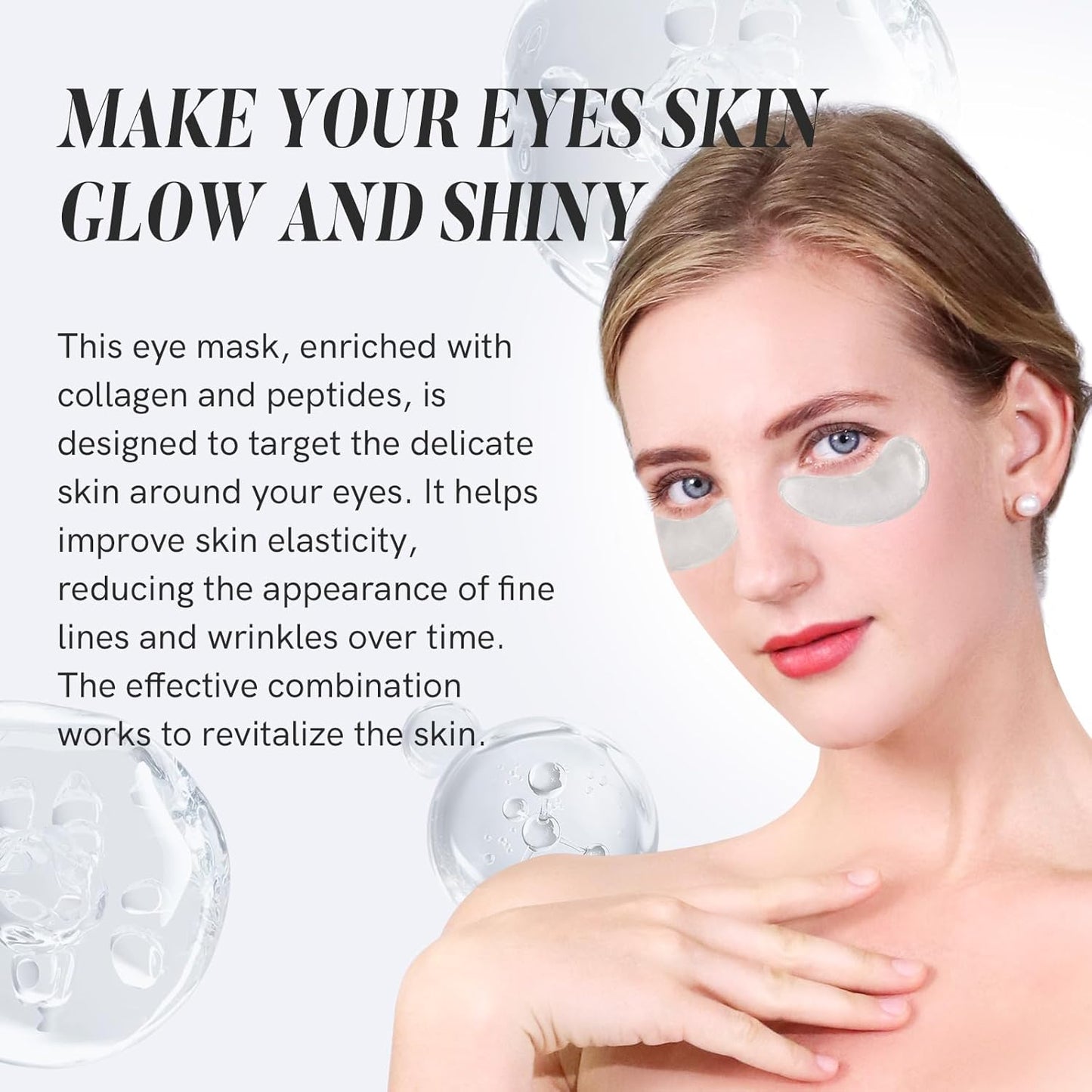 Under Eye Patches with Collagen and Peptide Eye Mask for Dark Circles and Puffiness,Face Mask Skin Care Products 30 Pairs