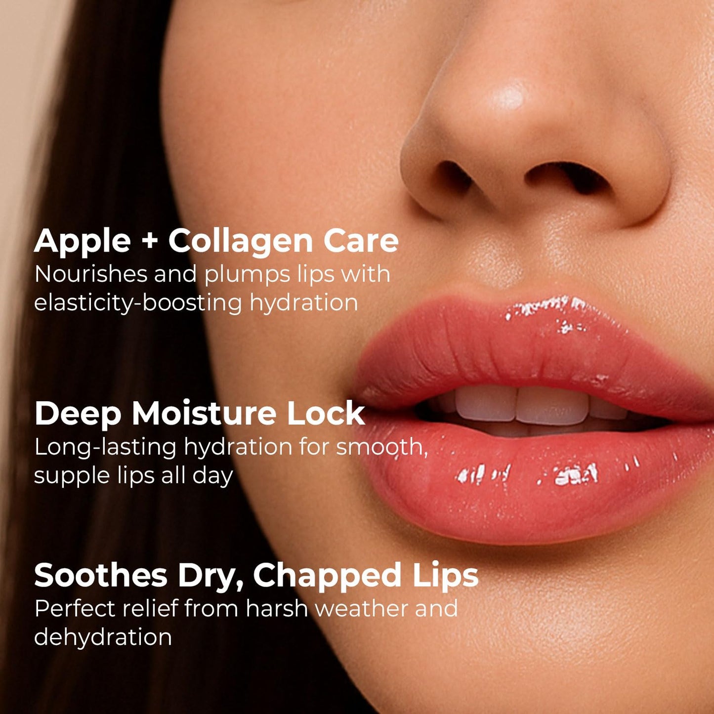 LOOK AT ME APPLE+COLLAGEN HYDRATING LIP BALM, Natural Ingredients, Korean Skin Care, Long-Lasting Moisture, Gifts For Women (0.2 fl.oz.)