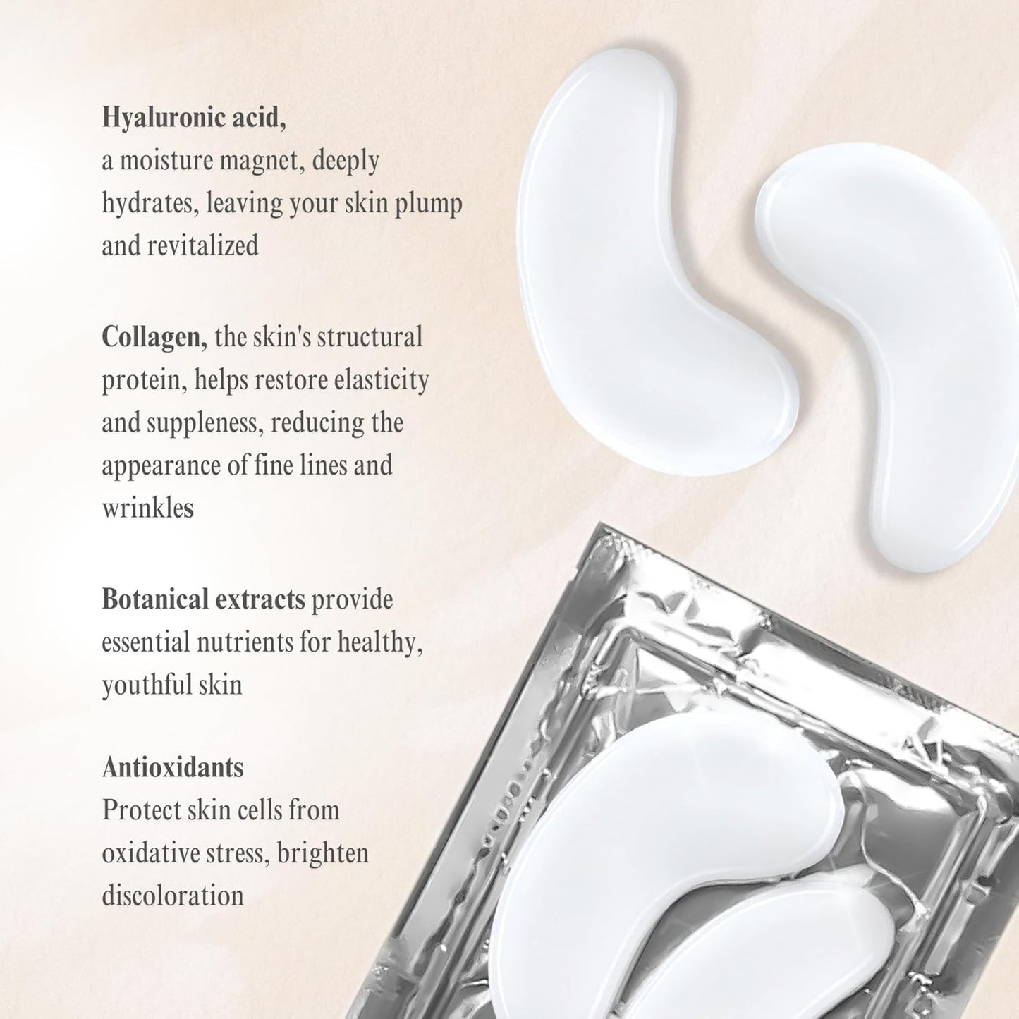 Collagen Under Eye Patches, Dark Circle & Wrinkles Under Eye Mask, Pack of 5