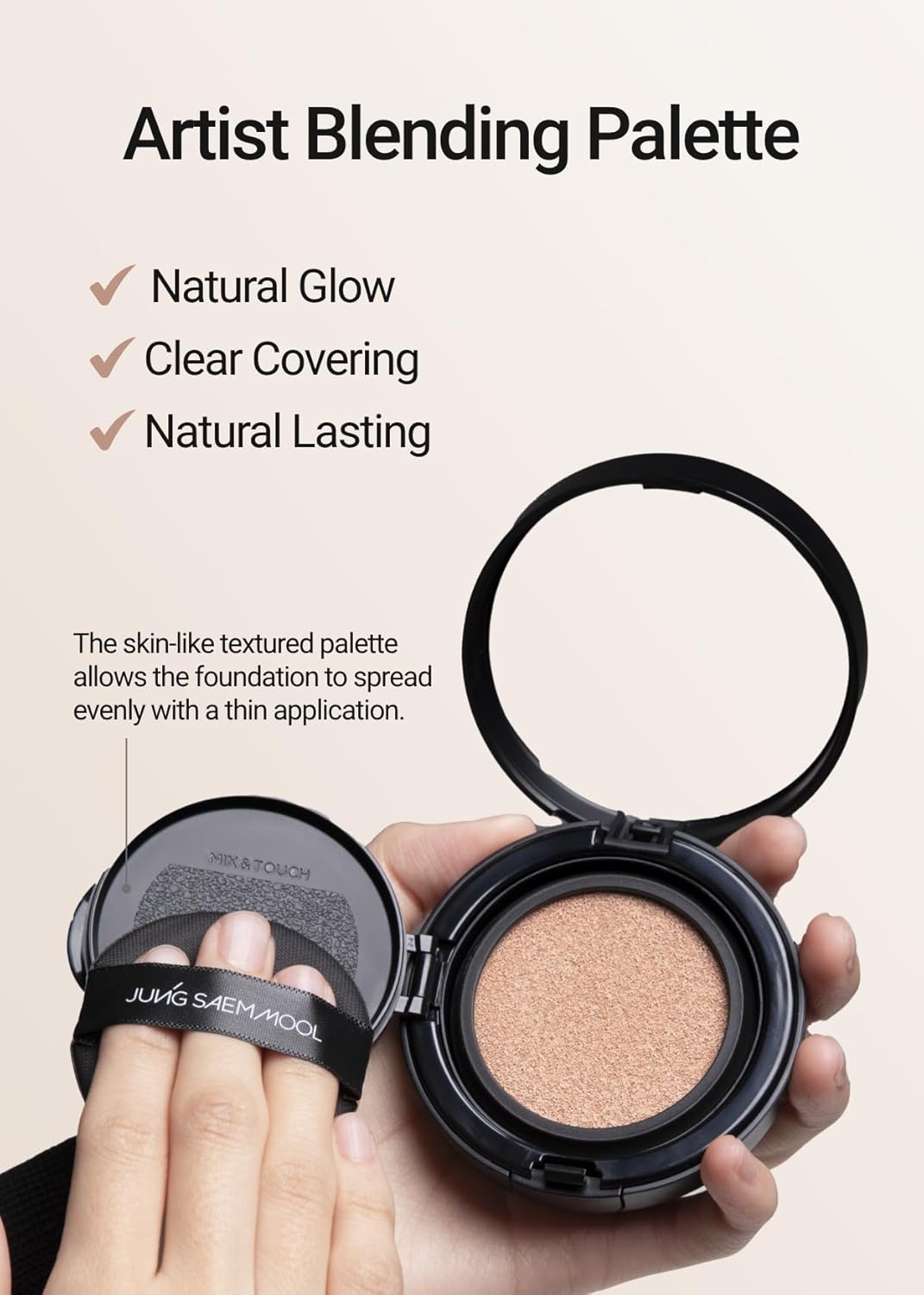 [JUNGSAEMMOOL OFFICIAL] Essential Skin Nuder Cushion (Light) | Refill Included | Natural Finish | Buildable Coverage | Makeup Artist Brand | Cream Foundation