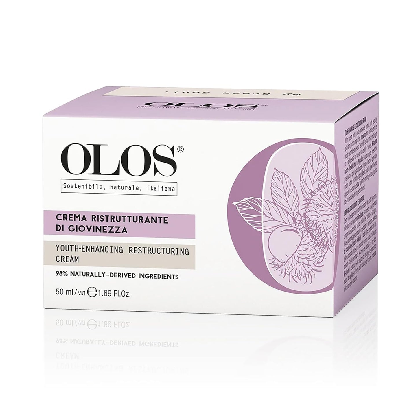 OLOS Youth-Enhancing Restructuring Cream - Anti-Aging Face Moisturizer - Face Lotion with Aloe and Shea Butter - Collagen Booster Face Cream - 1.7 oz