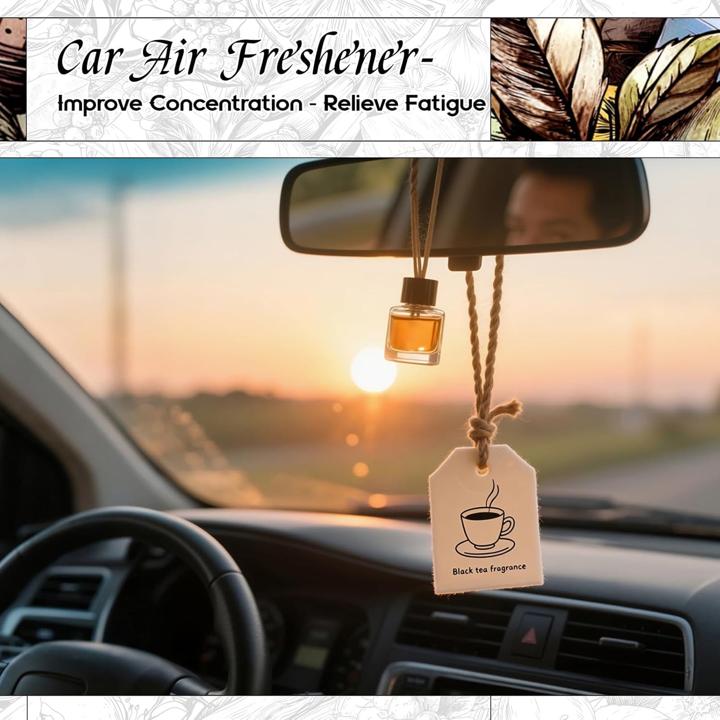 HIQILI Black Tea Fragrance Oil for Diffuser & Car Air Freshener, Long-Lasting Hotel Scent, Candle & Soap Making Supplies - 1 Fl Oz