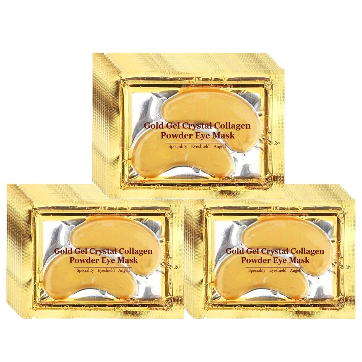 Adofect 28 Pairs Gold Eye Mask Collagen Eye Gel Pads Under Eye Mask for Puffiness and Dark Circle Under Eye Patches for Women and Men, Boxed-Gold (28 Pair Gold)