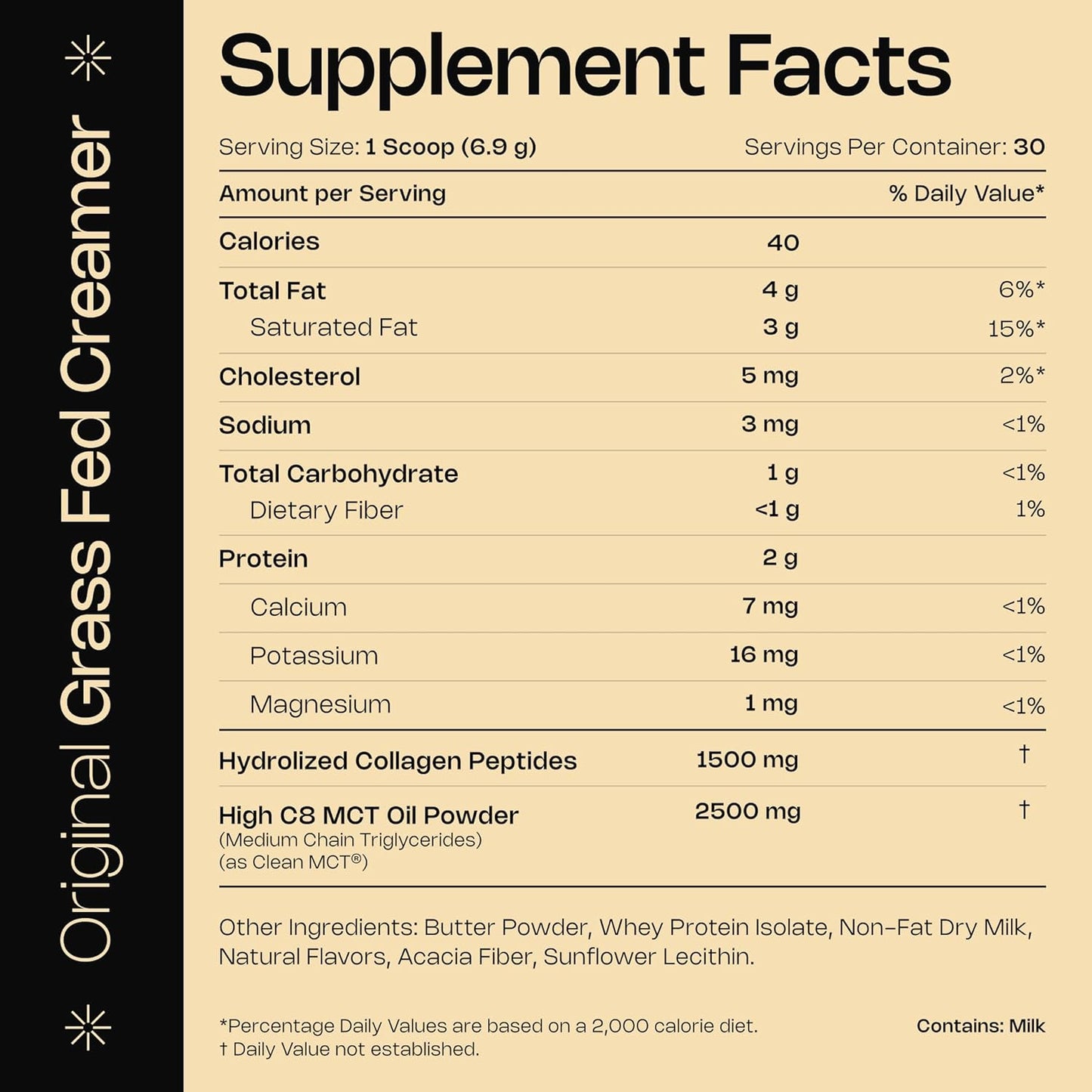 LevelUp Creamer, with Energizing MCT Oil and Collagen Peptides, Keto Coffee Creamer, Supports Natural Energy & Ketone Production - Original (Unsweetened) 7 oz