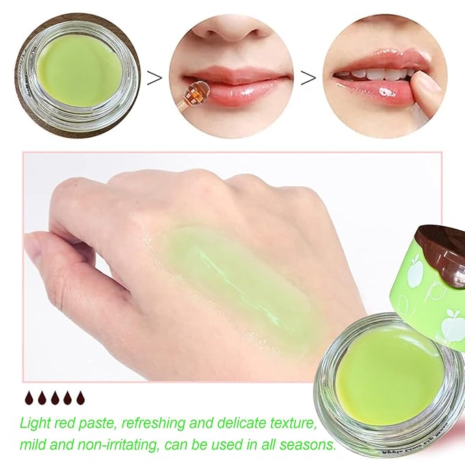 1PCS Bee Lip Balm Honey Pot, Moisturizing Lip Balm Overnight Lip Sleeping Mask Lip Scrubs Exfoliator, Hydrating Prevention Dry and Crack Lips, Lip Repair Nourishes the Lip Skin